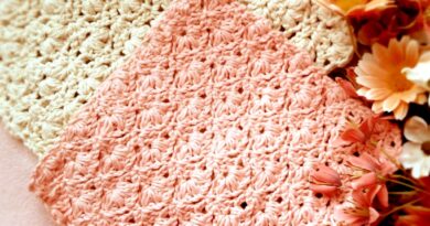 Crochet Flowers Washcloth