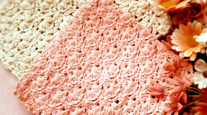 Crochet Flowers Washcloth