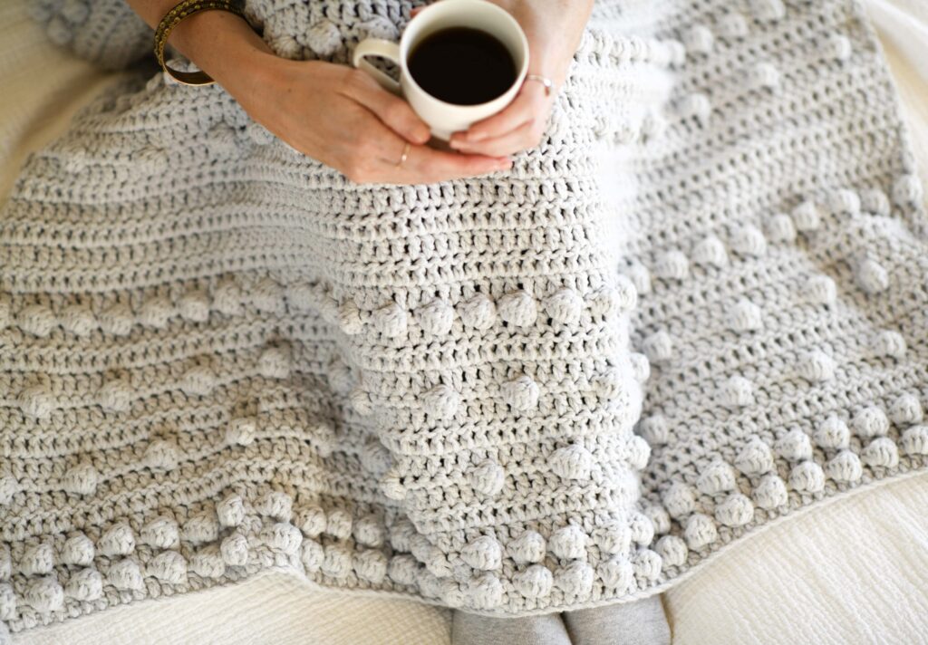 Bobble Stitch Crochet Blanket