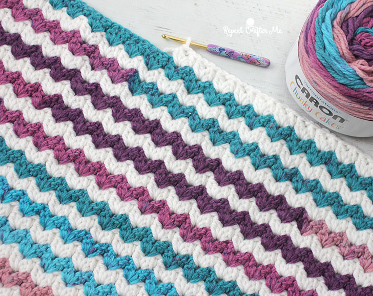 Crochet Cluster V Stitch Blanket Crochet Today 