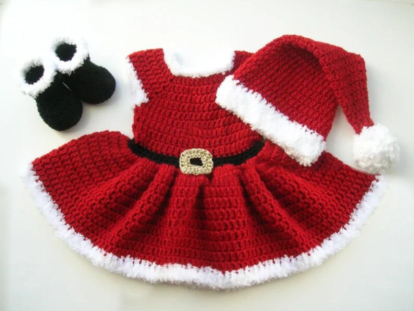Crochet Christmas Dress